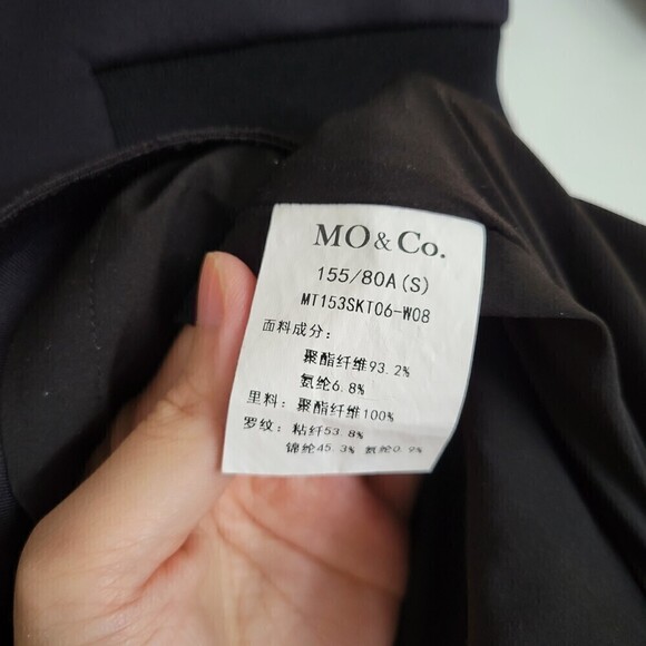 Mo & Co. Black Short Sleeve Scuba Bazinga Punk Zipper Skater Dress Size Small - Picture 9 of 11